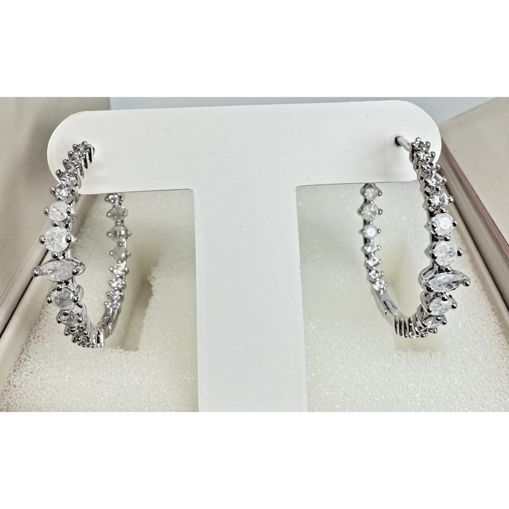 Bomb Party Simply Hoops - RBP7615 The Adrienne Mini - White Ice Crystal